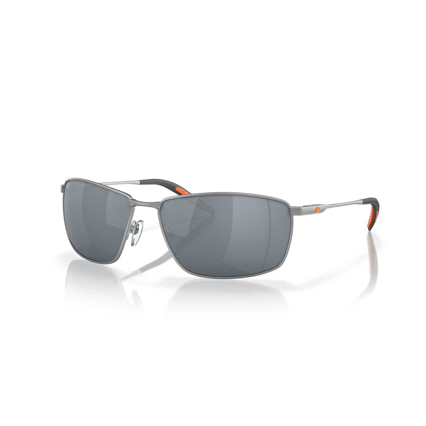 Costa Sunglasses 06S6009 Turret - Matte Silver Frame w/ Gray Silver Mirror Lens