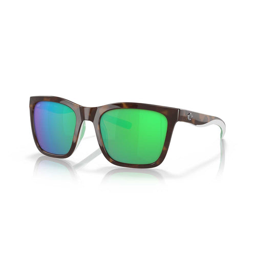 Costa Sunglasses Panga - Shiny Tortoise/White/Seafoam Crystal Frame - Green Mirror Lens - BeachToBlvd