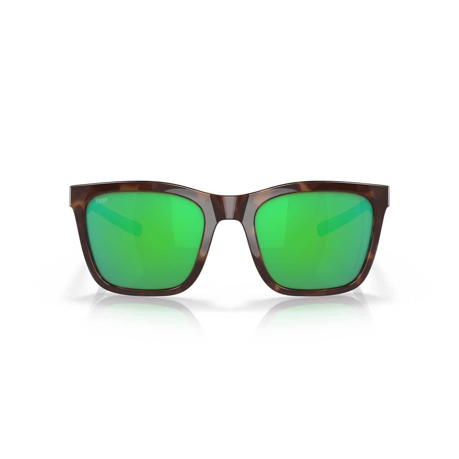 Costa Sunglasses Panga - Shiny Tortoise/White/Seafoam Crystal Frame - Green Mirror Lens - BeachToBlvd