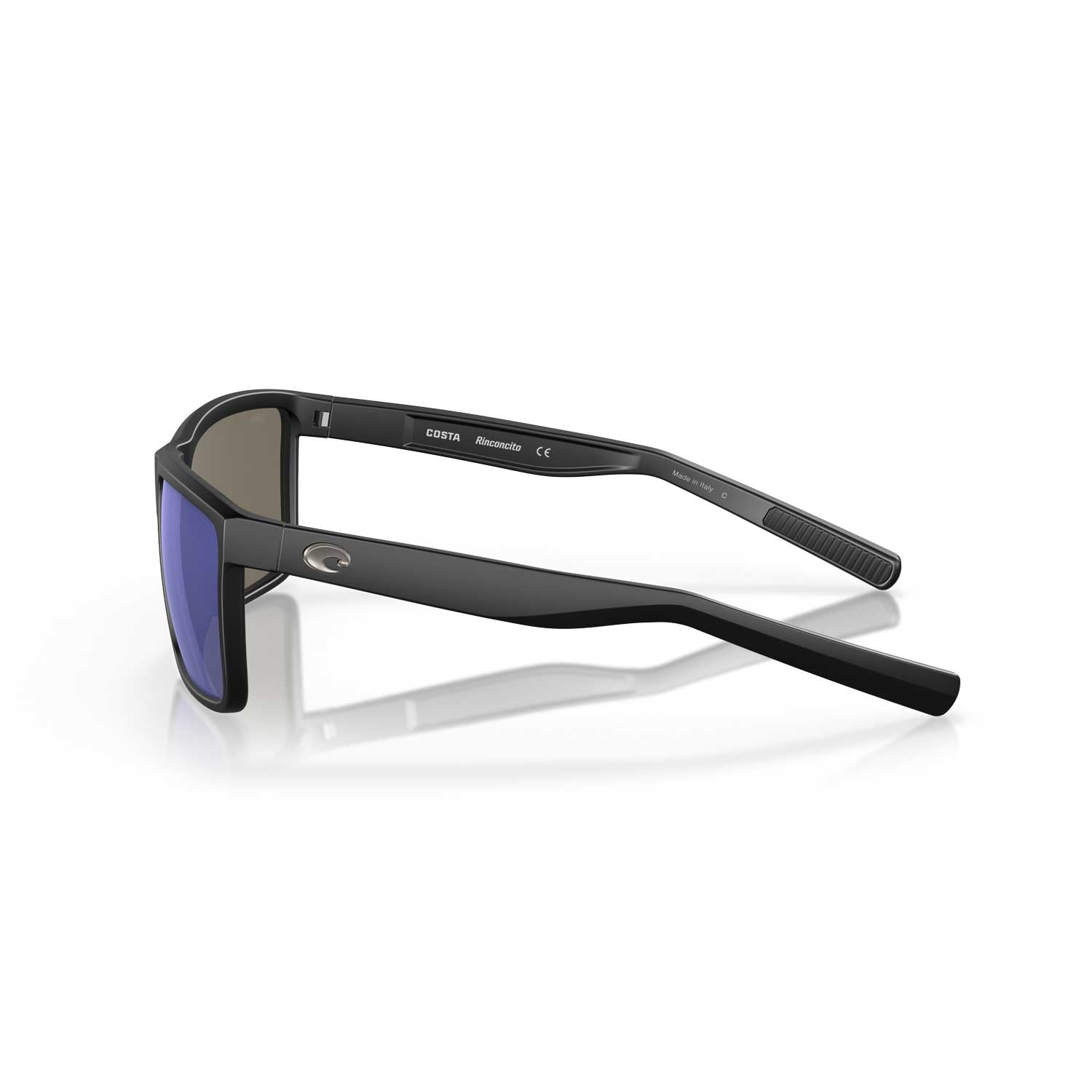 Costa Sunglasses Rinconcito - Matte Black Frame W/Blue Mirror Glass Lens - BeachToBlvd