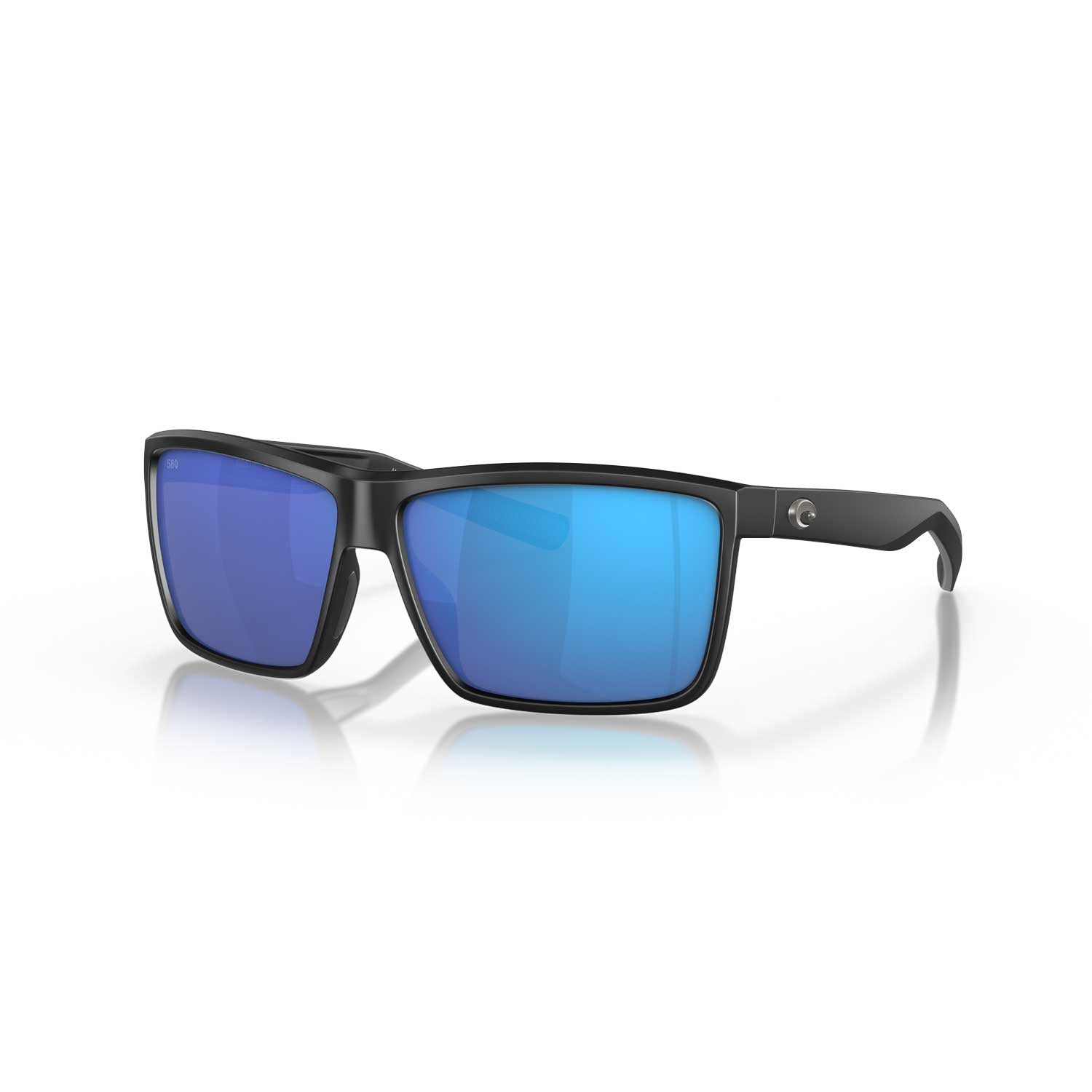 Costa Sunglasses Rinconcito - Matte Black Frame W/Blue Mirror Glass Lens - BeachToBlvd
