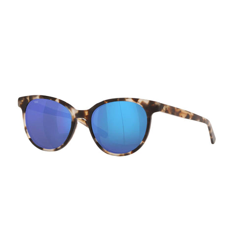 Costa Sunglasses Isla - Shiny Tiger Cowrie Frame W/ Blue Mirror Lens - BeachToBlvd