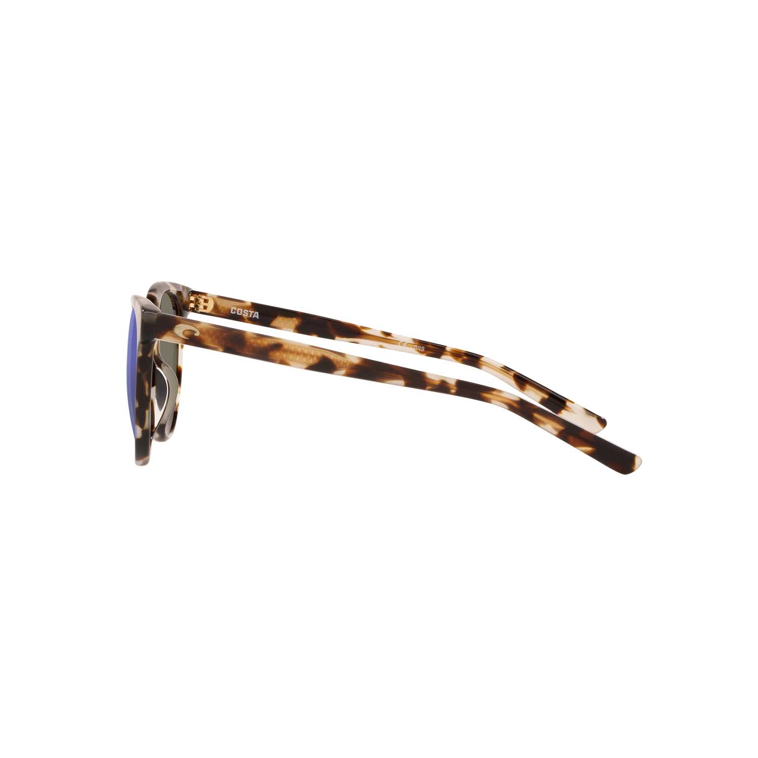Costa Sunglasses Isla - Shiny Tiger Cowrie Frame W/ Blue Mirror Lens - BeachToBlvd