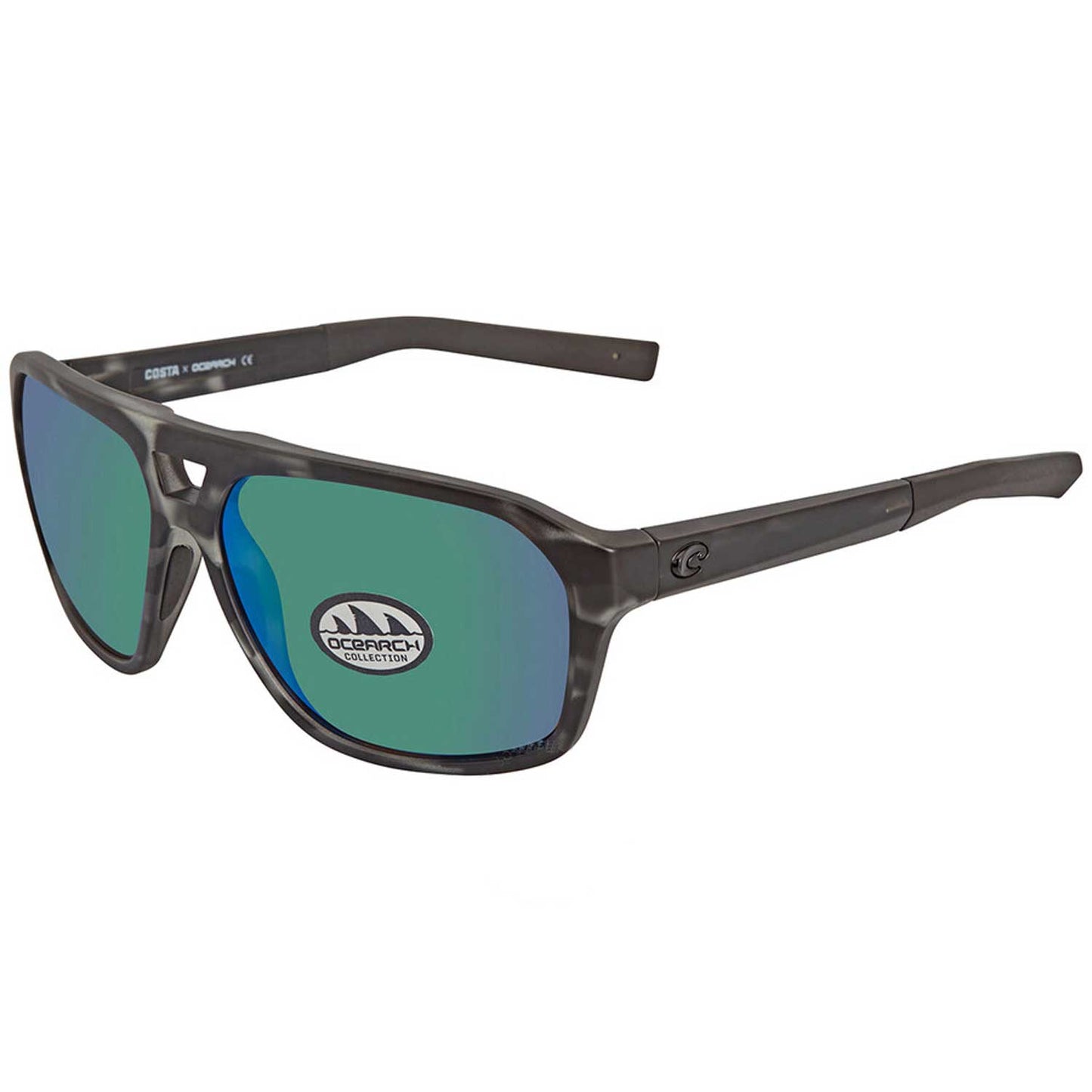 Costa Sunglasses Switchfoot Ocearch - Matt Tiger Shark Frame W/Green Mirror Lens