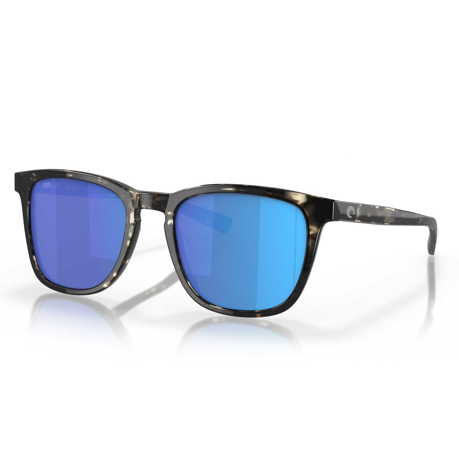 Costa Sullivan Polarized Sunglasses - Shiny Black Kelp Frame / Blue Glass 580G Lens
