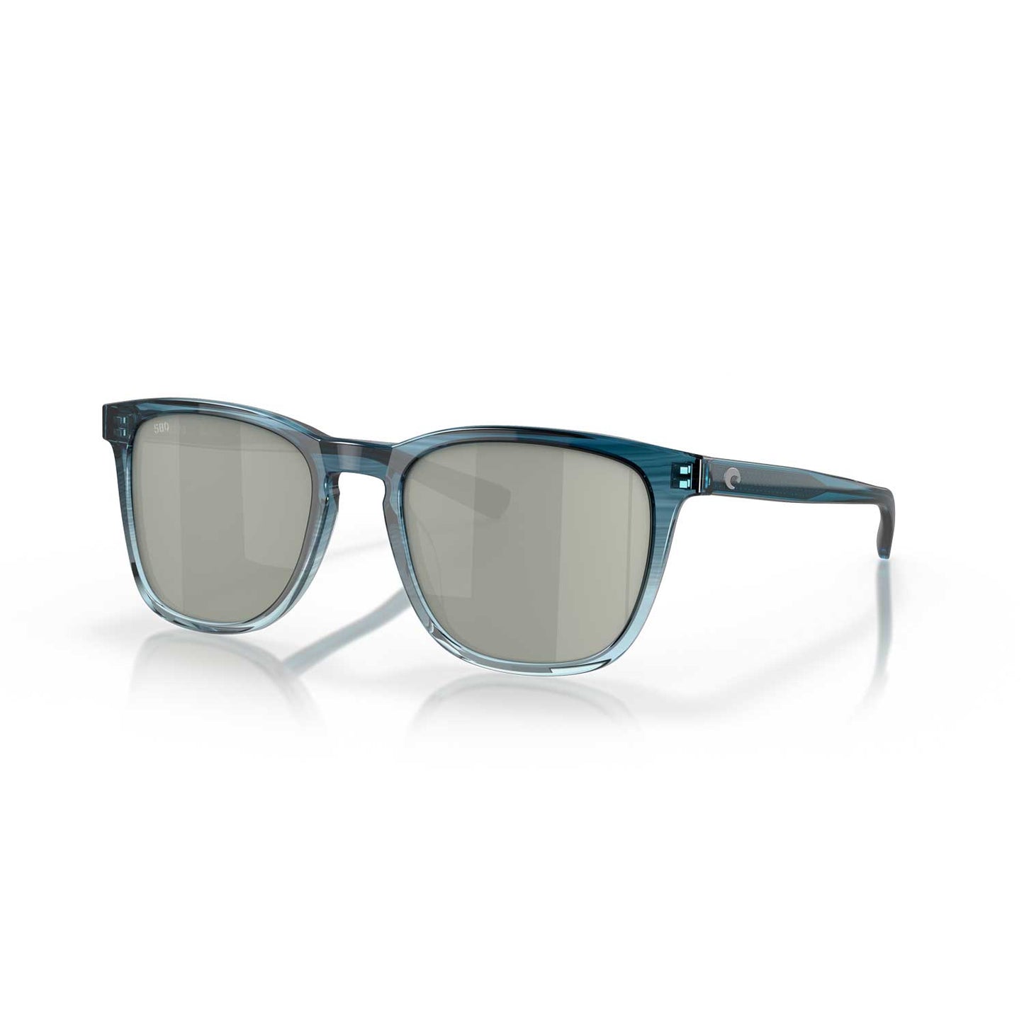 Costa Sunglasses Sullivan - Shiny Deep Teal Fade Frame w/ Gray Silver Mirror Lens
