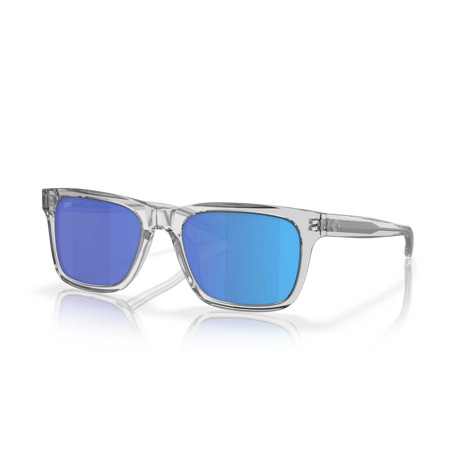 Costa Sunglasses Tybee Shiny Light Gray Crystal Frame - Blue Mirror Le ...