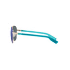 Costa Sunglasses Egret  - Brushed Silver Frame w/ Blue Mirror Lens - BeachToBlvd