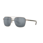 Costa Sunglasses Wader - Brushed Gunmetal Frame w/ Gray Silver Mirror Lens - BeachToBlvd