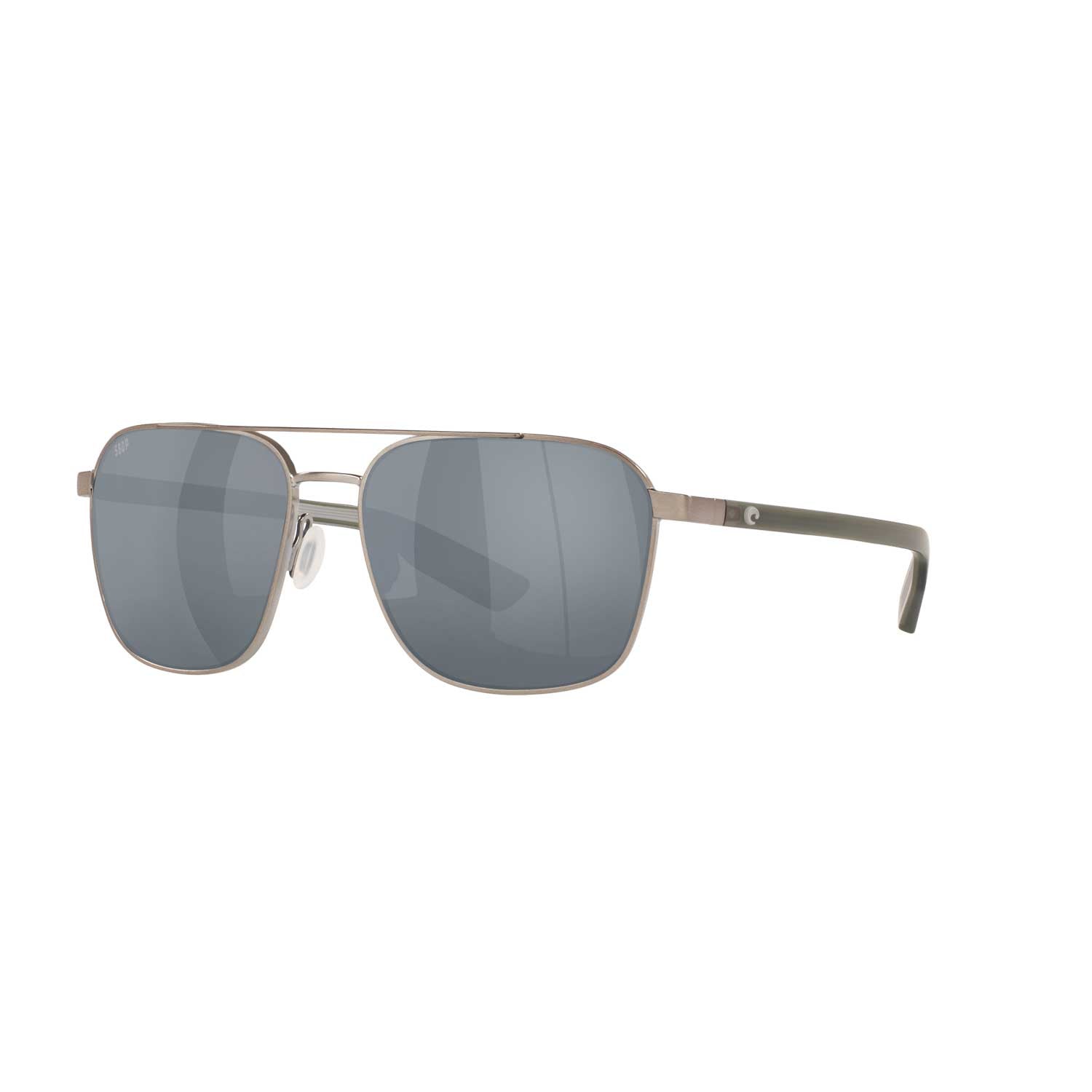 Costa Sunglasses Wader - Brushed Gunmetal Frame w/ Gray Silver Mirror Lens - BeachToBlvd