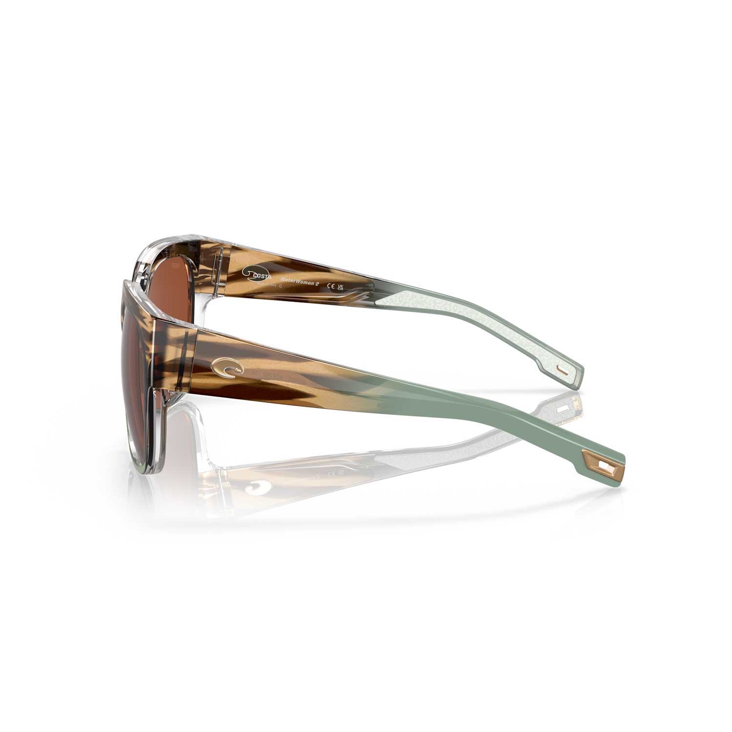 Costa Sunglasses Waterwoman - Shiny Ocean Jade Frame w/ Copper Lens - BeachToBlvd