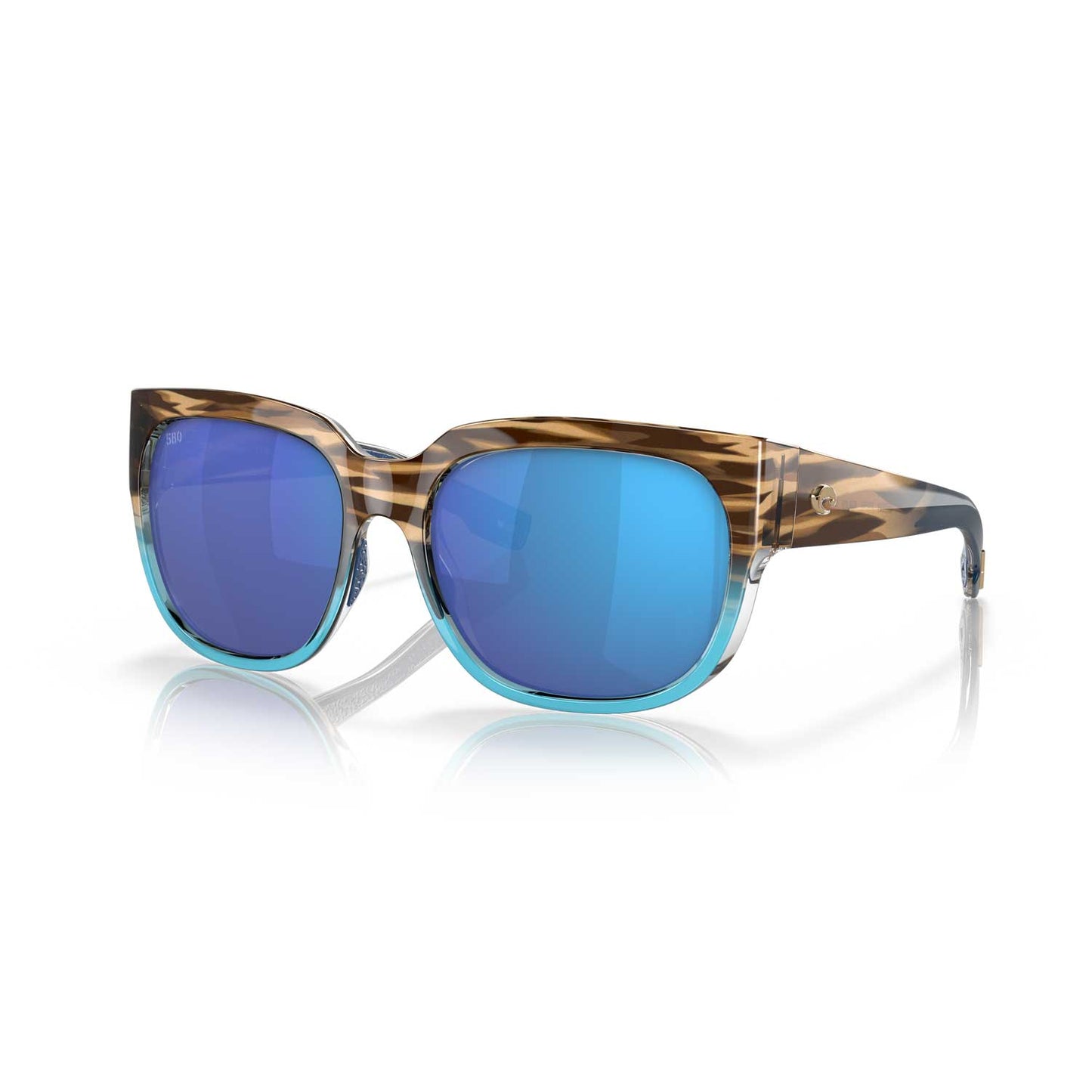 Costa Sunglasses Waterwoman 2 - Shiny Whaoo frame w/ Blue Mirror Lens