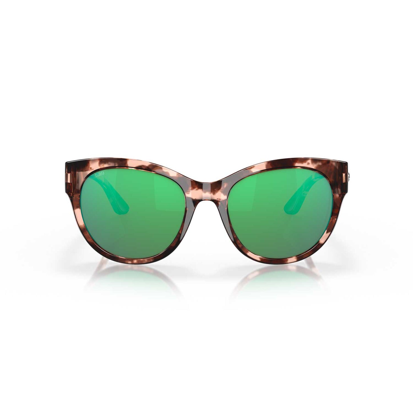Costa Sunglasses Maya | Shiny Coral Tortoise Frame w\ Green Mirror Lens