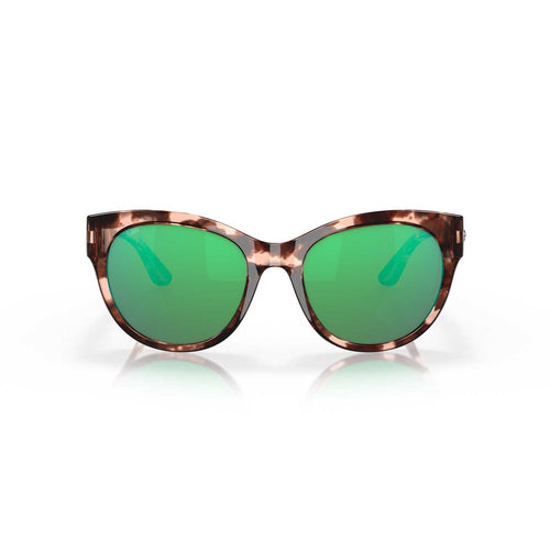 Costa Sunglasses Maya | Shiny Coral Tortoise Frame w\ Green Mirror Lens - BeachToBlvd