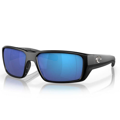 Costa Fantail Pro Polarized Sunglasses - Matte Black Frame \ Blue 580G Glass Lens - BeachToBlvd
