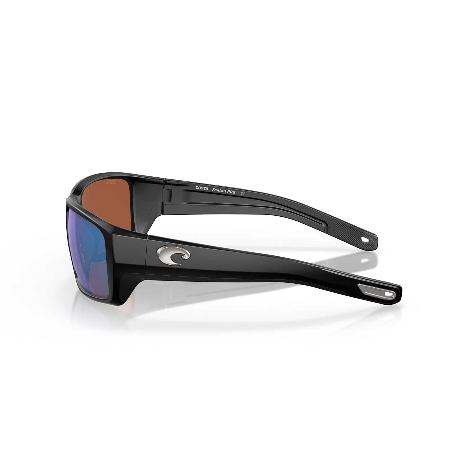Costa Sunglasses Fantail Pro - Matte Black Frame W/ Green Mirror Lens - BeachToBlvd