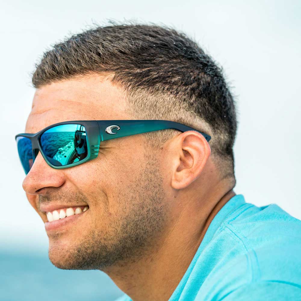 Costa Cat Cay Polarized Sunglasses - Wetlands Frame \ Green Mirror 580P Lens