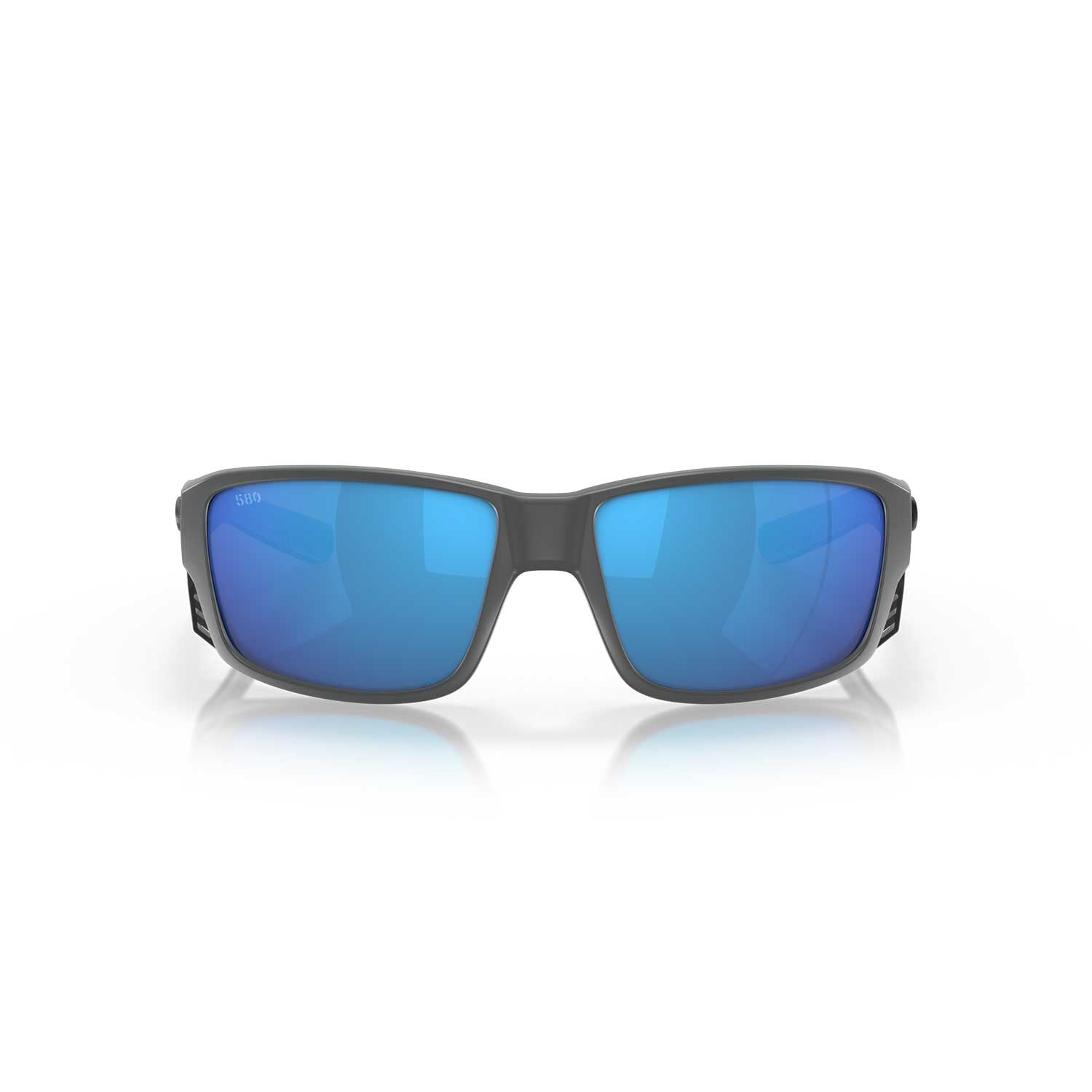Costa Sunglasses Tuna Alley Pro Matte Gray Frame w\ Blue Mirror Lens - BeachToBlvd