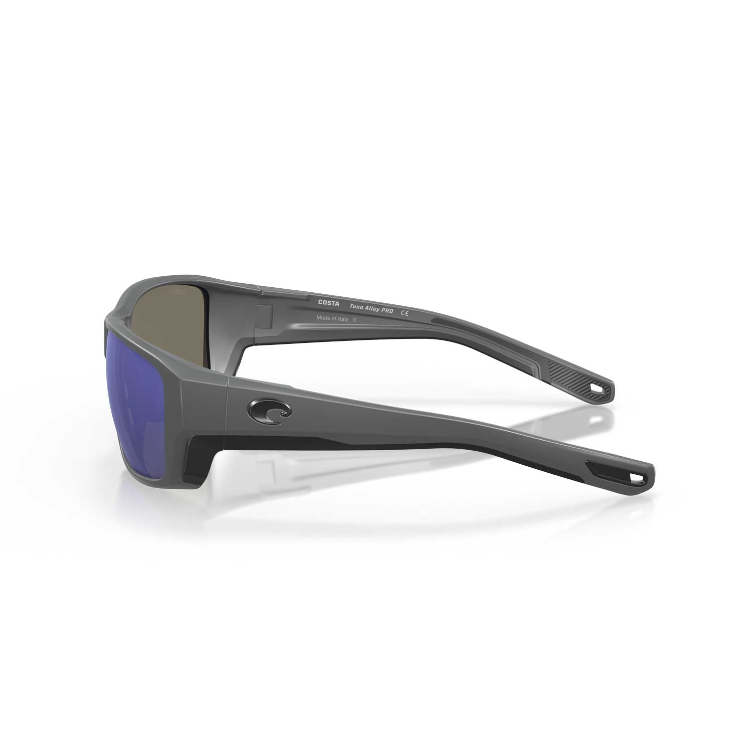 Costa Sunglasses Tuna Alley Pro Matte Gray Frame w\ Blue Mirror Lens - BeachToBlvd