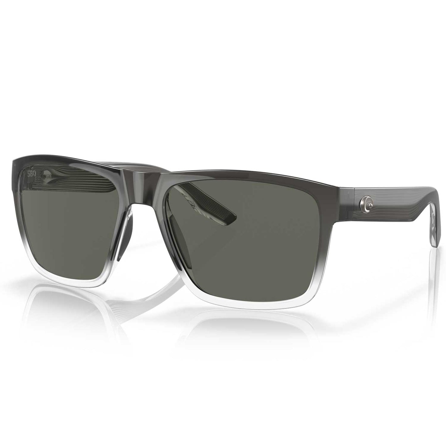 Costa Paunch XL Polarized Sunglasses - Gray Frame with Gray 580G Glass Lens