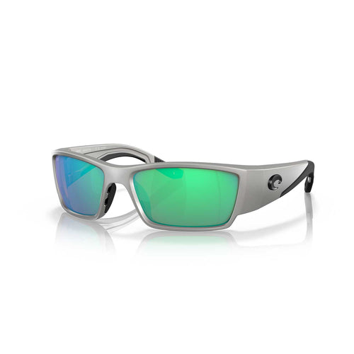 Costa Sunglasses Corbina Pro - Silver Metallic Frame W/ Green Mirror Lens - BeachToBlvd