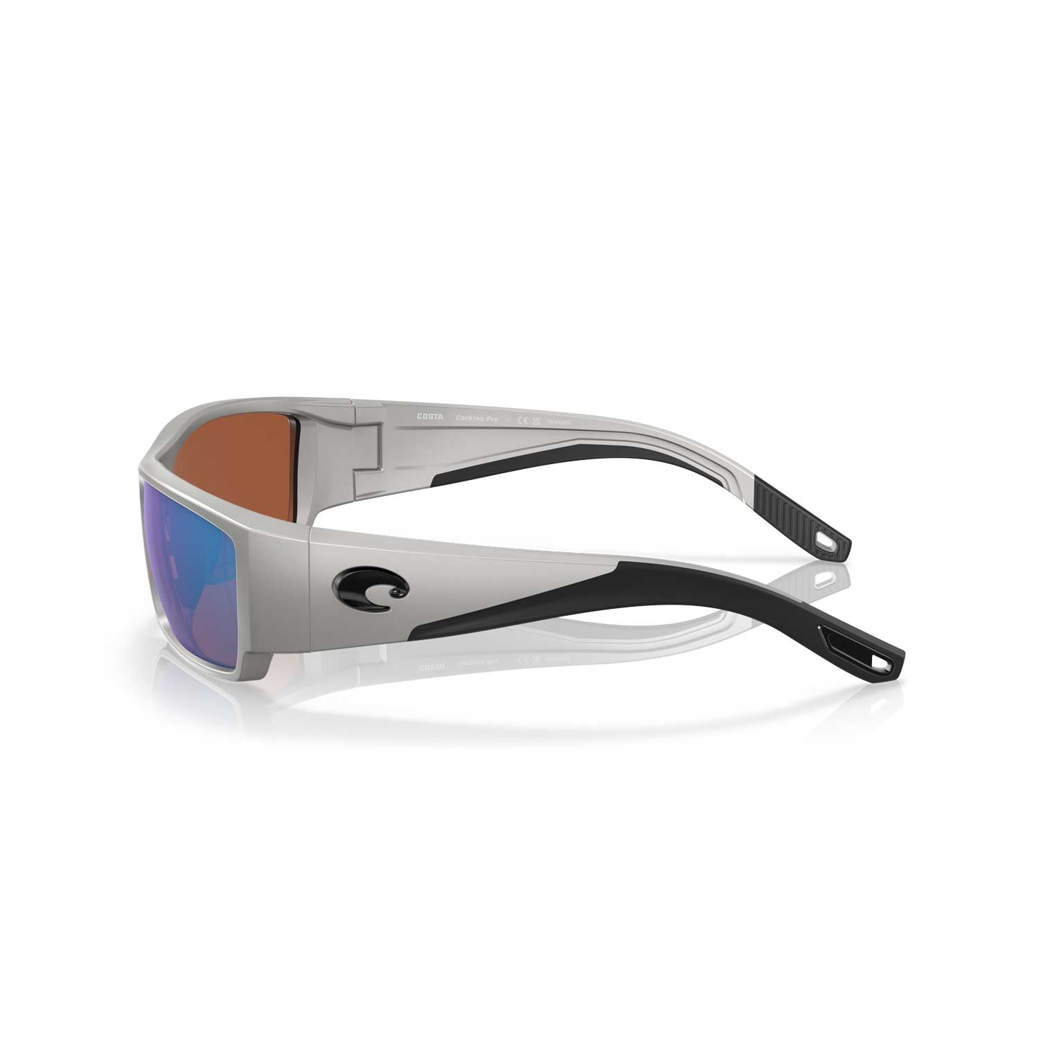 Costa Sunglasses Corbina Pro - Silver Metallic Frame W/ Green Mirror Lens - BeachToBlvd