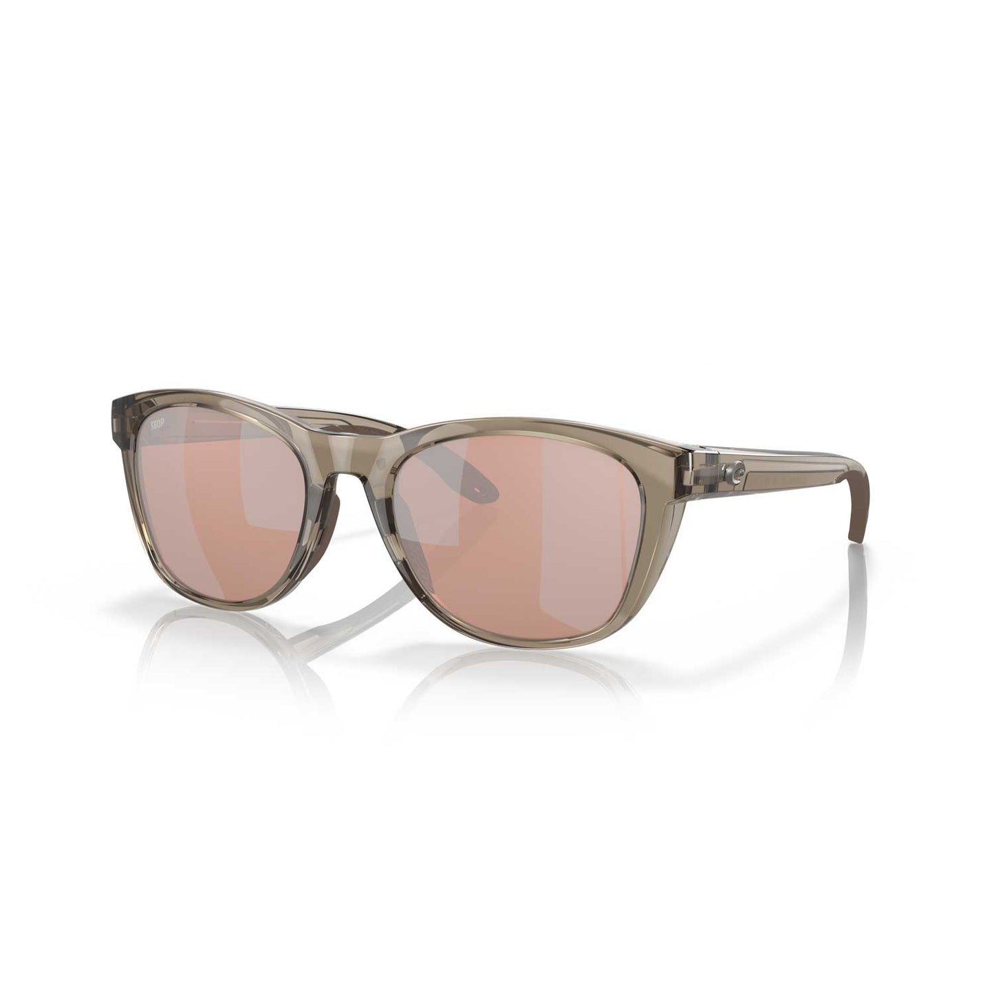 Costa Sunglasses Aleta - Taupe Crystal Frame w/ Copper Silver Mirror Lens