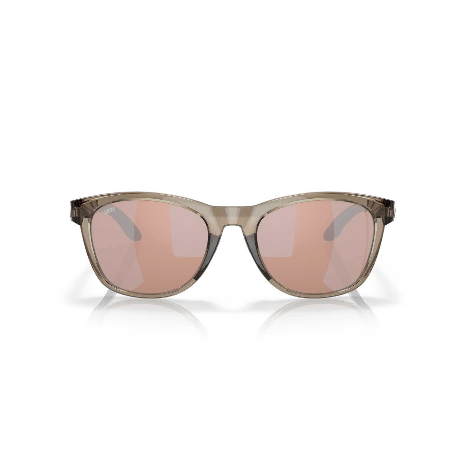 Costa Sunglasses Aleta - Taupe Crystal Frame w/ Copper Silver Mirror Lens - BeachToBlvd