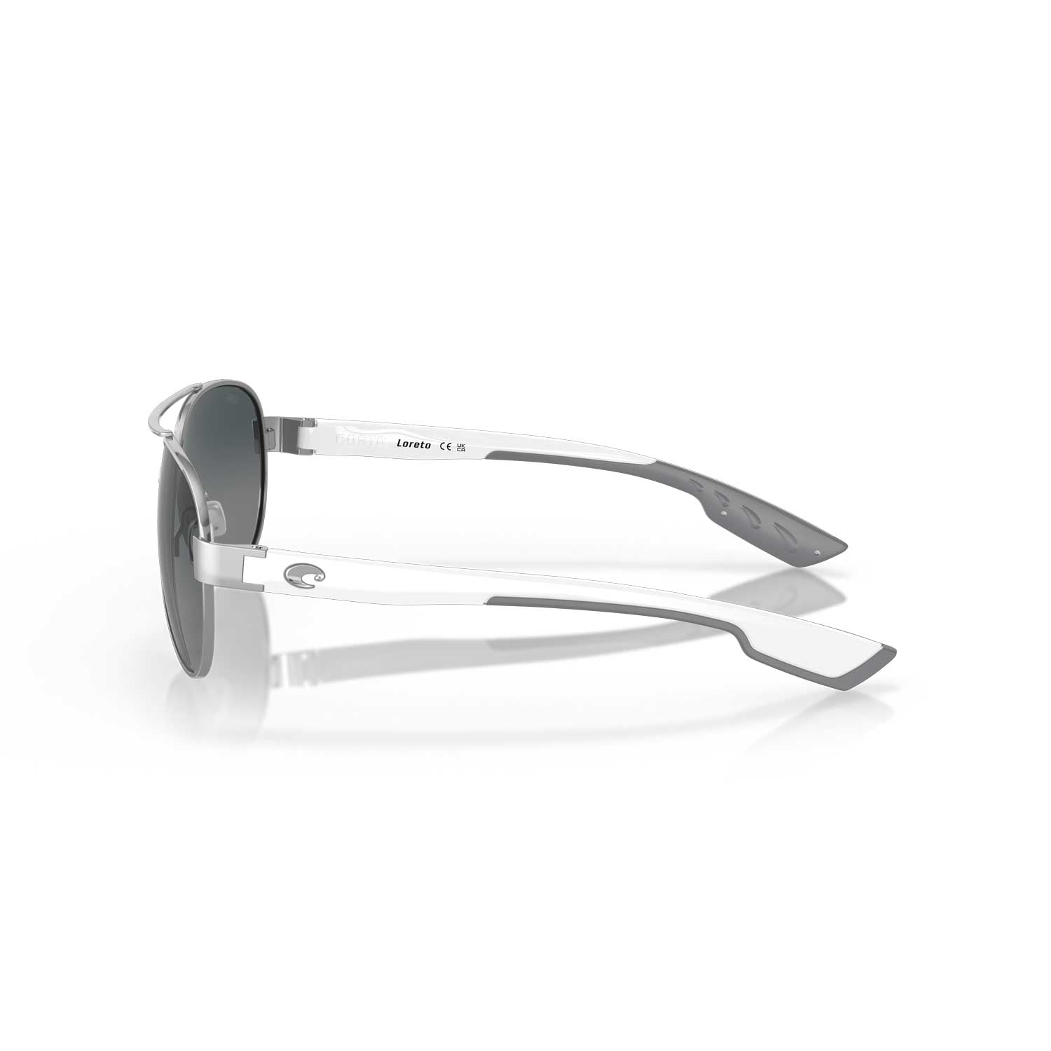 Costa Sunglasses Loreto Polarized - Palladium Frame W/Gray Gradient Glass Lens - BeachToBlvd