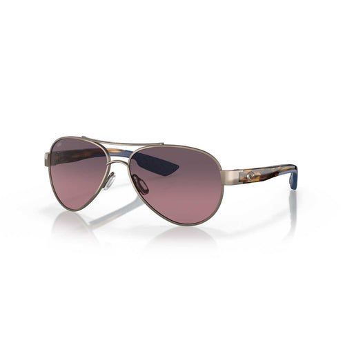 Costa Sunglasses Loreto Golden Pearl Frame W/Rose Gradient Lens - BeachToBlvd