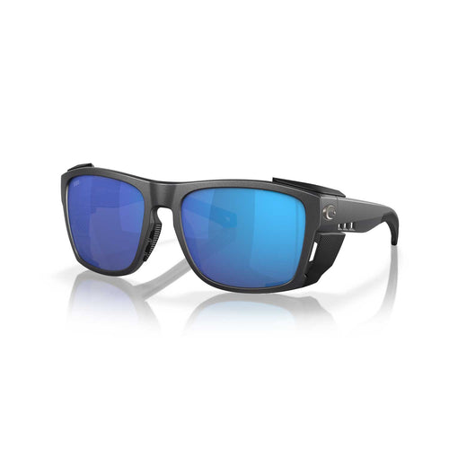 Costa Sunglasses - King Tide Polarized - Black Pearl Frame w/ Blue Mirror Glass Lens - BeachToBlvd