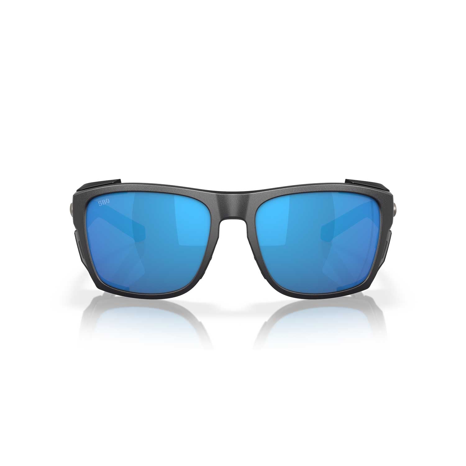 Costa Sunglasses - King Tide Polarized - Black Pearl Frame w/ Blue Mirror Glass Lens - BeachToBlvd
