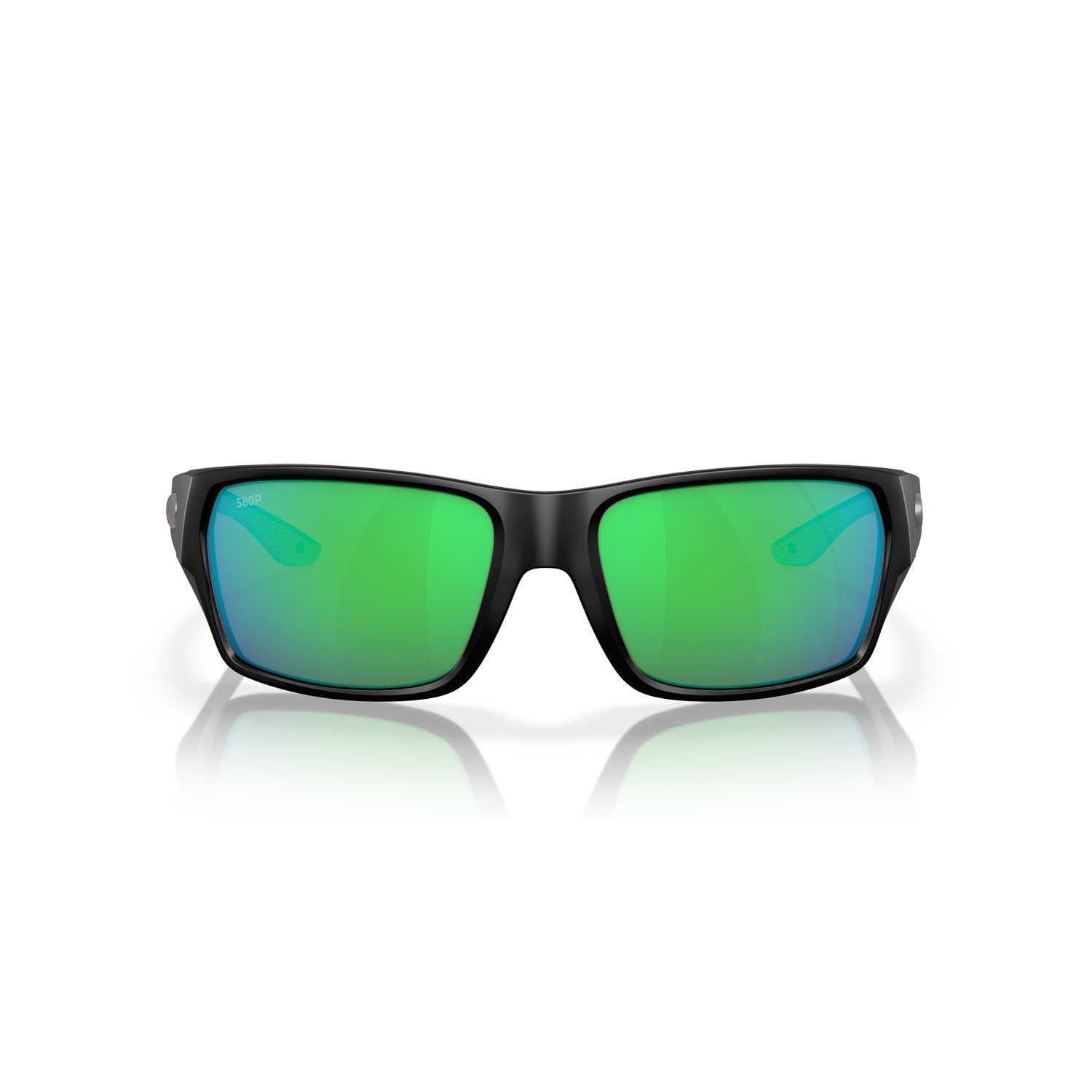 Costa Sunglasses - Tailfin Polarized - Matte Black Frame w/ Green Mirror Lens - BeachToBlvd