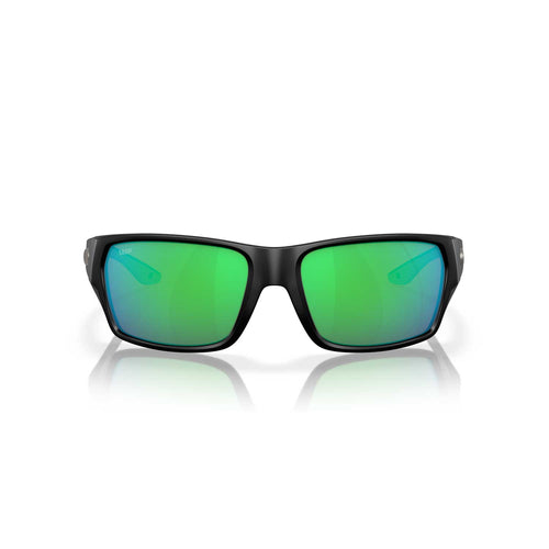 Costa Sunglasses - Tailfin Polarized - Matte Black Frame w/ Green Mirror Lens - BeachToBlvd