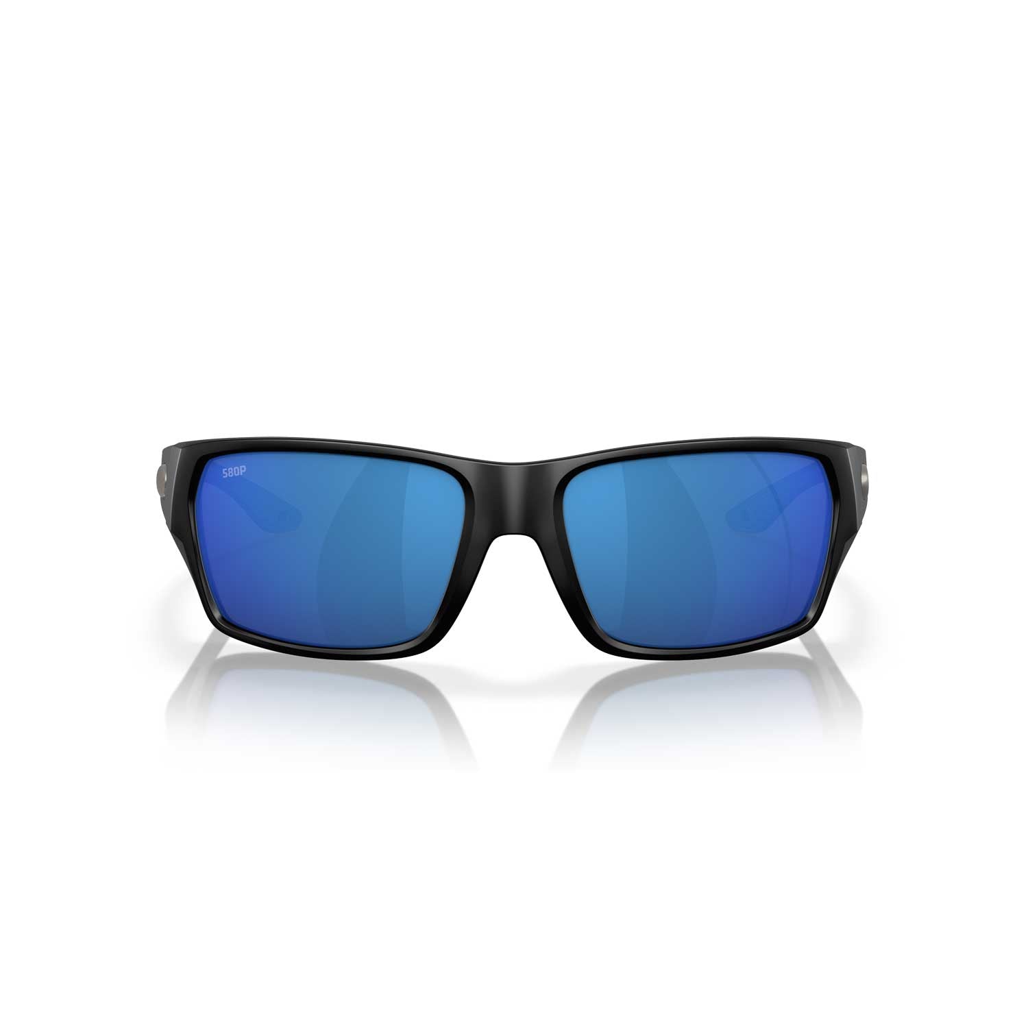 Costa Sunglasses - Tailfin Polarized - Matte Black Frame w/ Blue Mirror Lens - BeachToBlvd