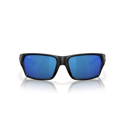 Costa Sunglasses - Tailfin Polarized - Matte Black Frame w/ Blue Mirror Lens - BeachToBlvd