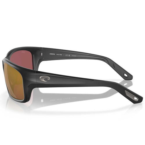 Costa Jose Pro Polarized Sunglasses - Matte Black Frame with Gold Glass Mirror Lens - BeachToBlvd