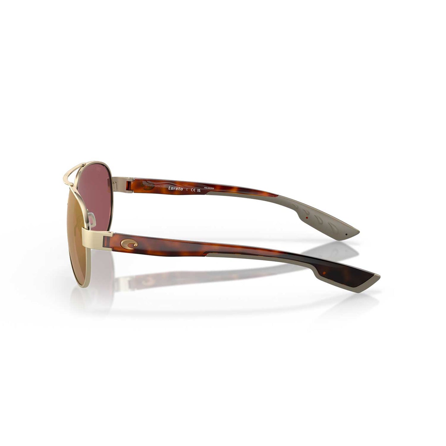 Costa Loreto Polarized Sunglasses - Gold Frame / Gold Mirror Lenses - 06S4006