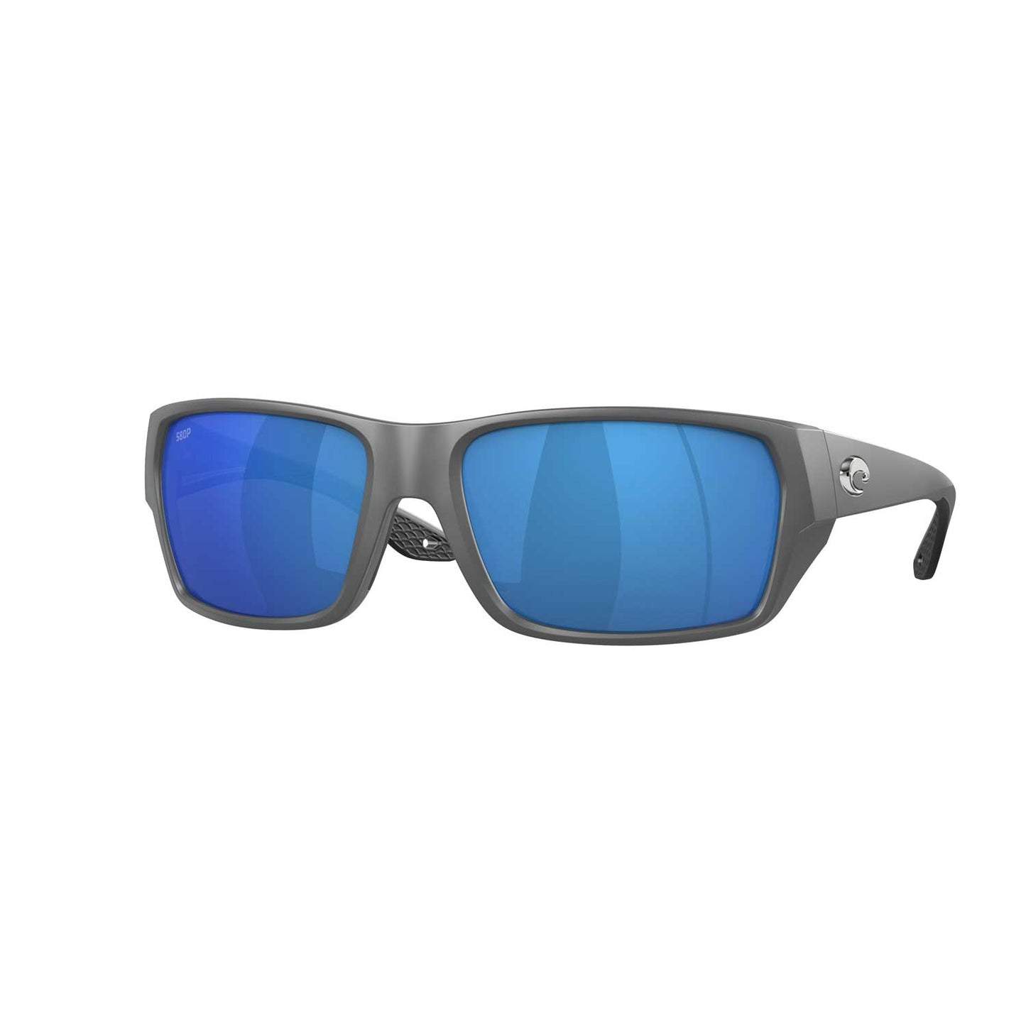 Costa Tailfin Polarized Sunglasses Matte Gray Frame with Blue Glass Lens