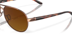 Oakley OO4079 Feedback Sunglasses -Brown gradient polarized Lenses, Rose gold Frame