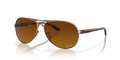 Oakley OO4079 Feedback Sunglasses -Brown gradient polarized Lenses, Rose gold Frame