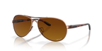 Oakley OO4079 Feedback Sunglasses -Brown gradient polarized Lenses, Rose gold Frame