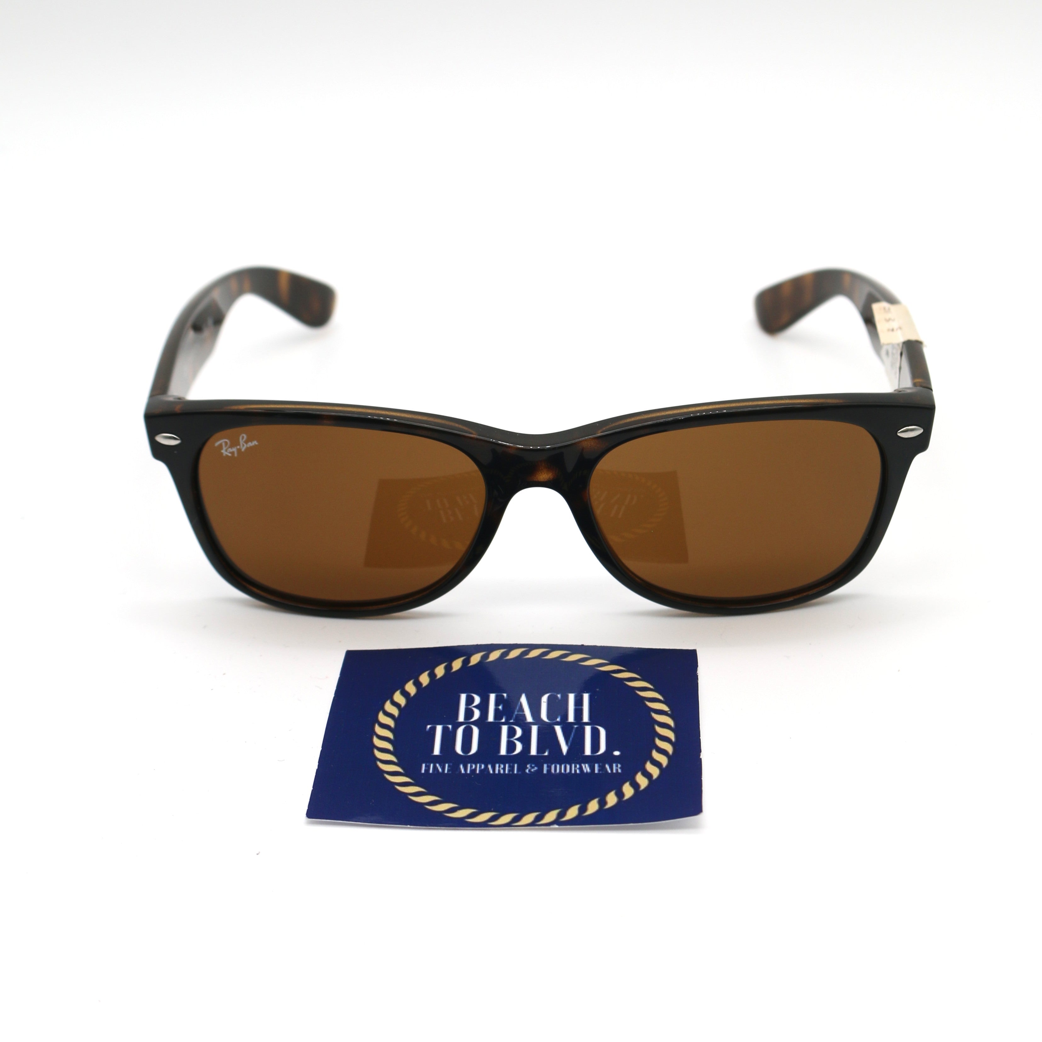 Ray Ban New Wayfarer Classic 0RB2132- Polished Light Havana/Brown