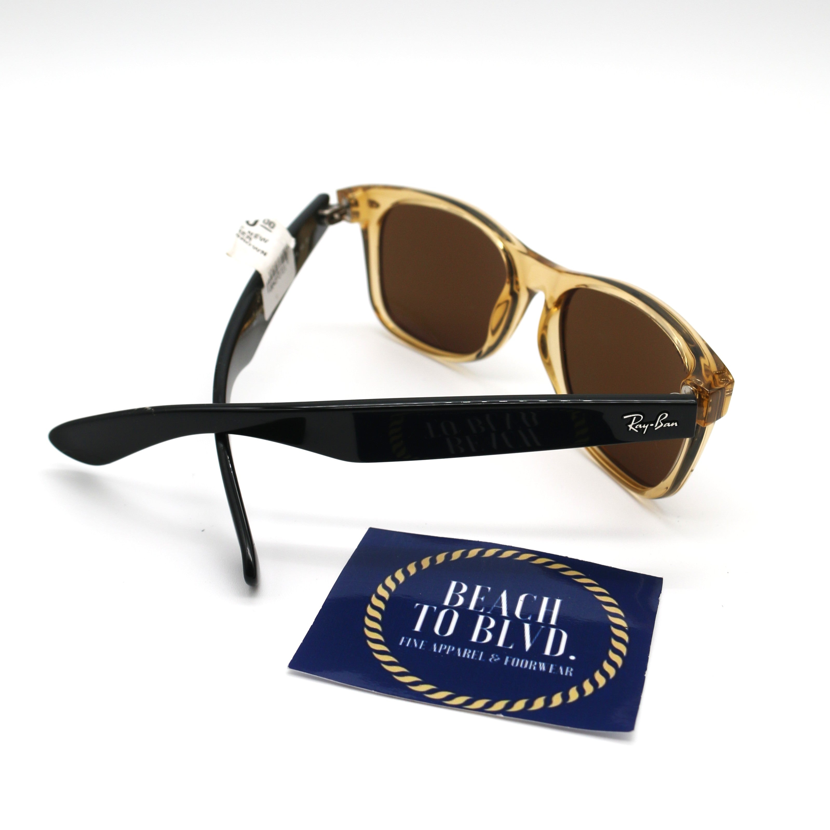 Ray-Ban RB2132 New Wayfarer- Honey / Crystal Brown Polarized Lens (945/57)