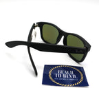 Ray-Ban RB2132 New Wayfarer- Rubber Black / Grey Mirror Blue Lens (622/17)