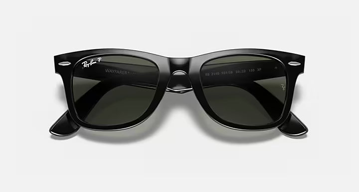 Ray-Bans RB2140 ORIGINAL WAYFARER CLASSIC- Polished Black / Green Polarized