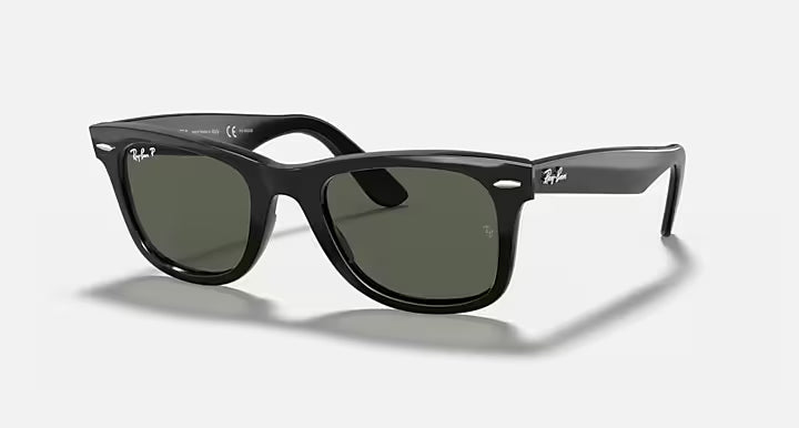 Ray-Bans RB2140 ORIGINAL WAYFARER CLASSIC- Polished Black / Green Polarized