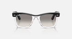 Ray-Ban RB4487 - Polished Black On Transparent / Clear Gradient Grey