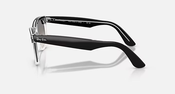 Ray-Ban RB4487 - Polished Black On Transparent / Clear Gradient Grey