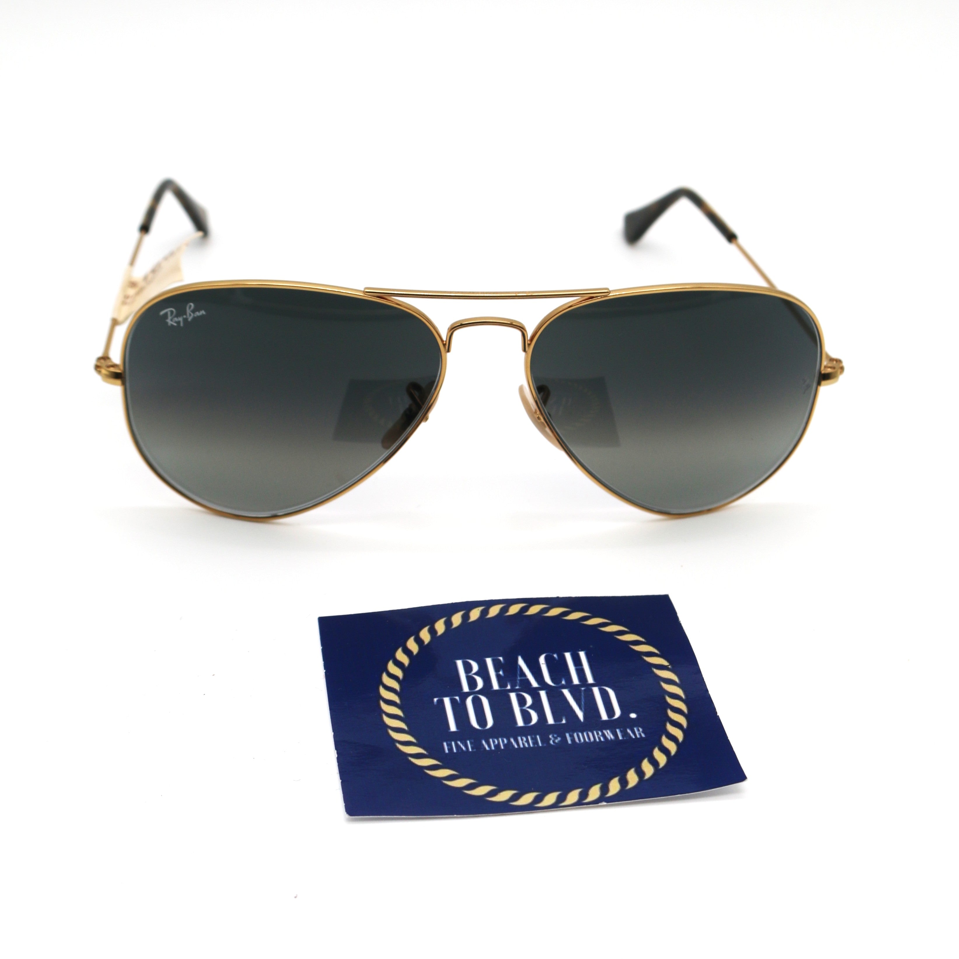 Ray-Ban RB3025 Metal Aviator- Gold / Light Grey Gradient Dark Grey Lens (181/71)